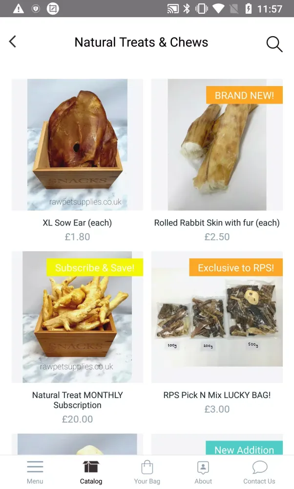 Raw Pet Supplies Ekran Görüntüleri
