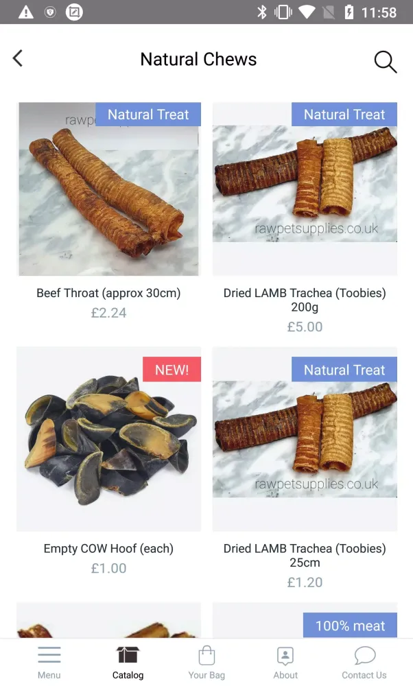 Raw Pet Supplies Ekran Görüntüleri