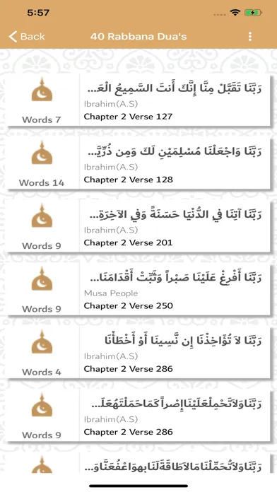 Prophets 40 Duas Ekran Görüntüleri