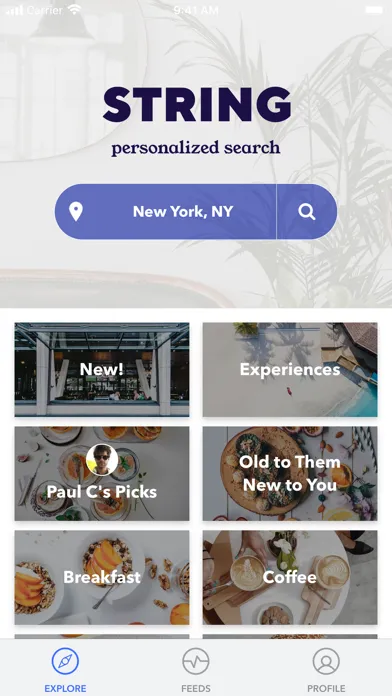 String - Food/Travel Discovery Screenshots