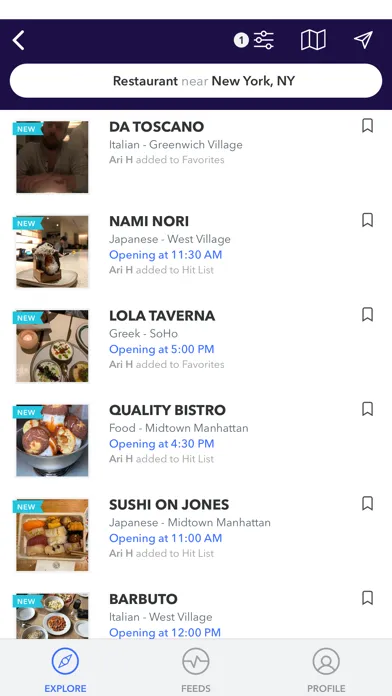 String - Food/Travel Discovery Screenshots