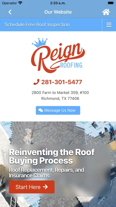 Capturas de tela do Reign Roofing