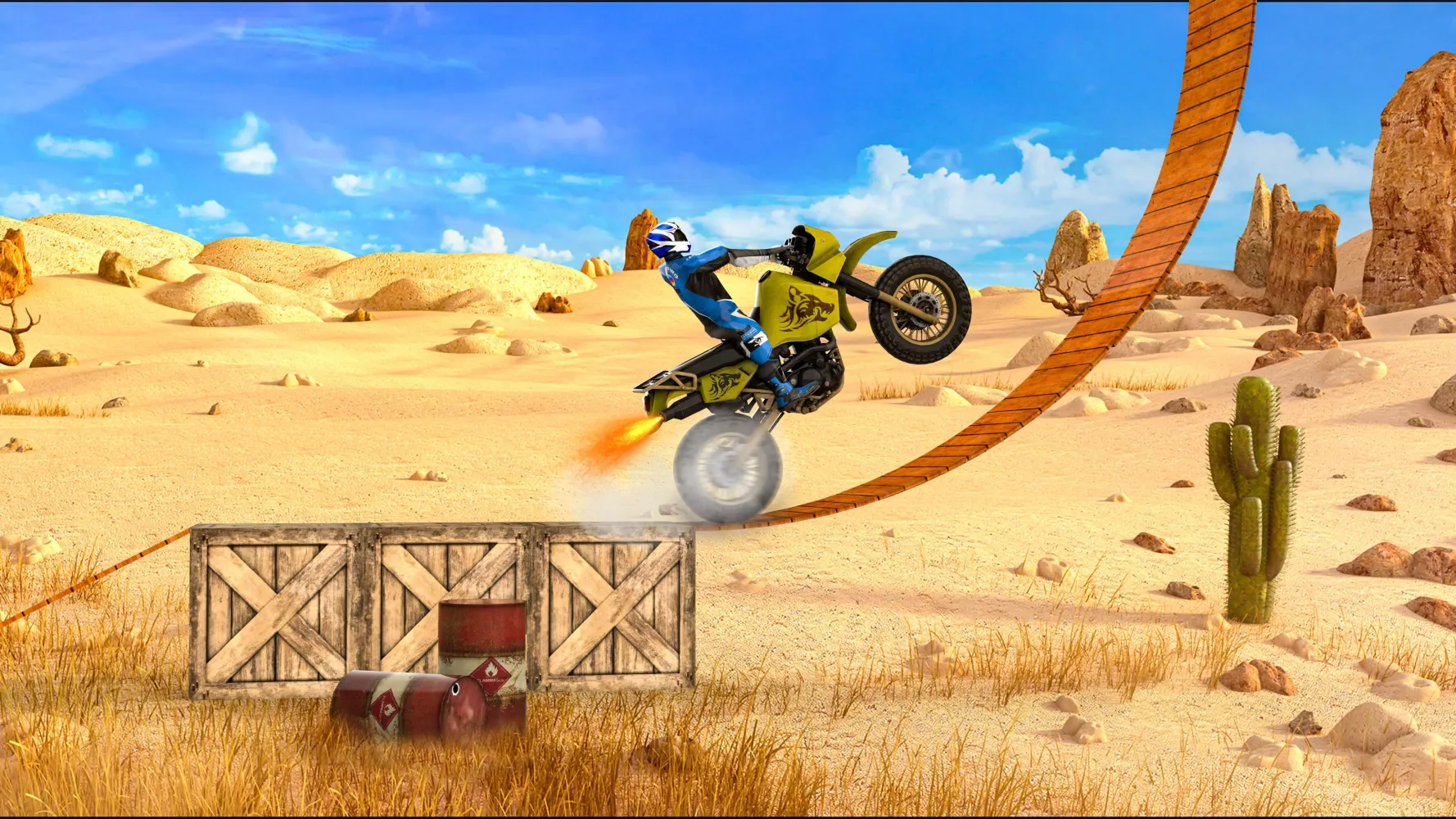 Capturas de tela do Dirt Bike Stunt - Bike Racing