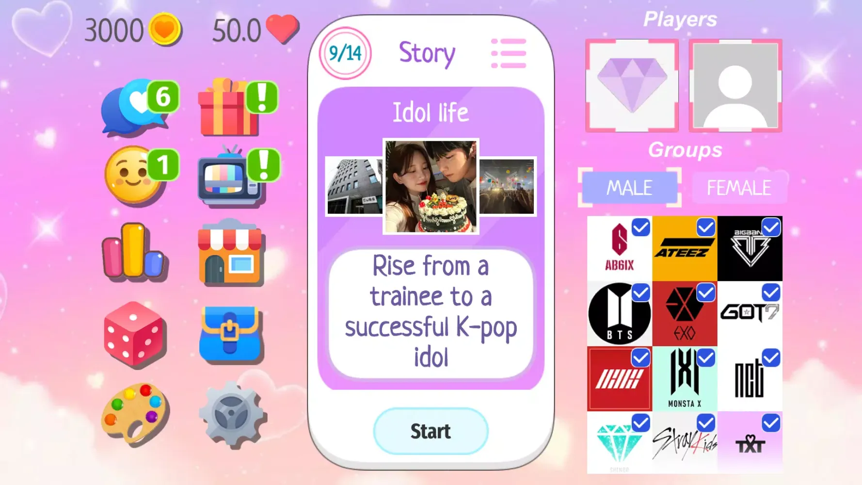 K-Pop Dating Game স্ক্রিনশট