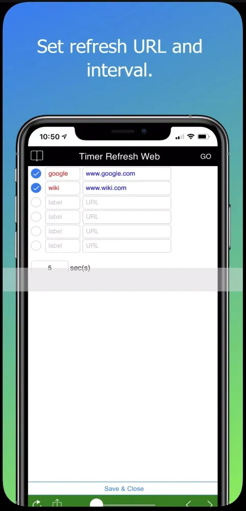 Screenshot di Auto Refresh Web Pages