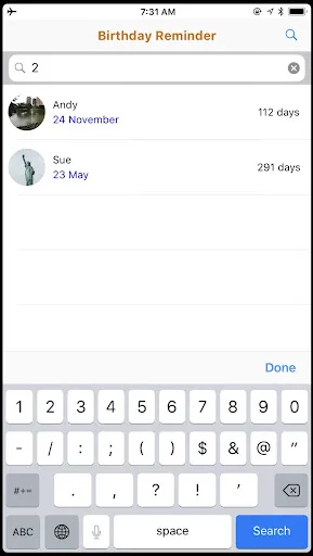 Birthday Countdown Reminder स्क्रीनशॉट