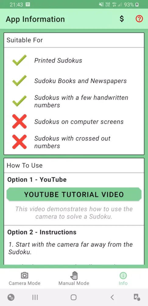 Sudoku Solver (Camera) Screenshots