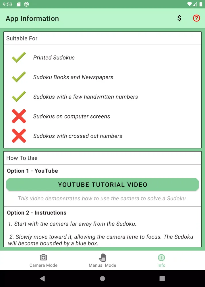 Sudoku Solver (Camera) Screenshots