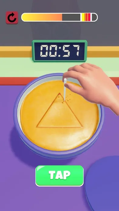 Capturas de tela do Dalgona Candy Challenge