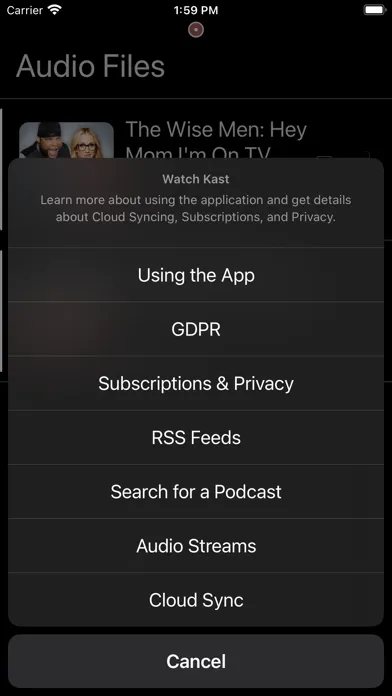 تصاویر Watch Kast Audio Player