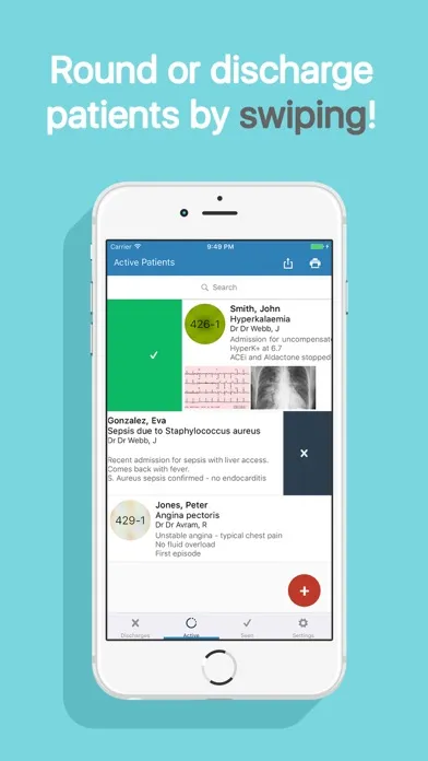 Roundr Lite : Patient lists Screenshots