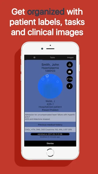Roundr Lite : Patient lists Screenshots