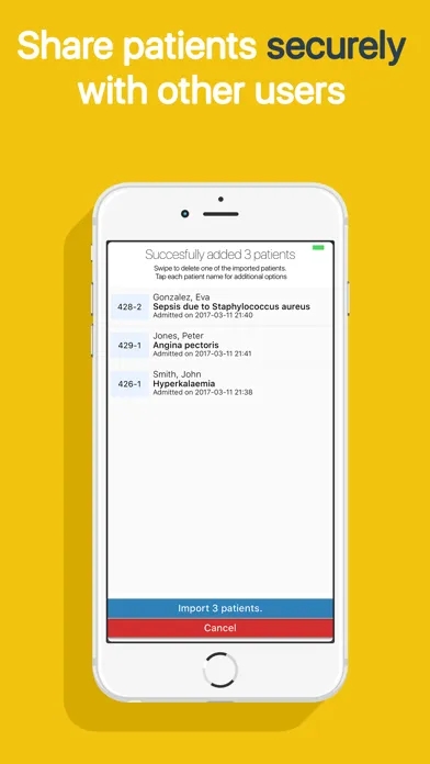 Roundr Lite : Patient lists Screenshots