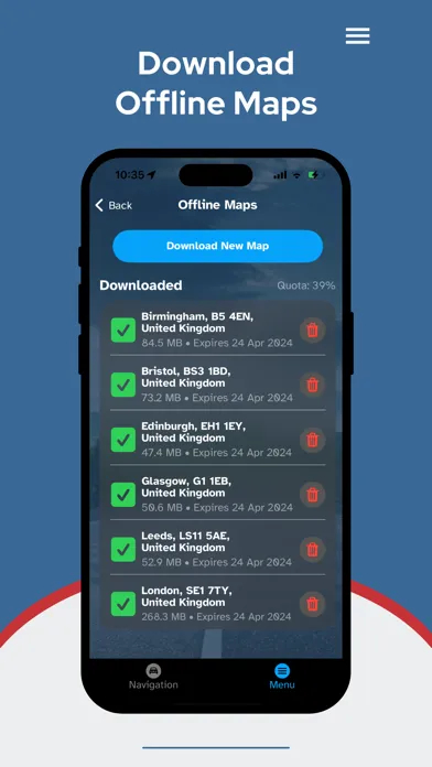 RouteLed Navigation Screenshots