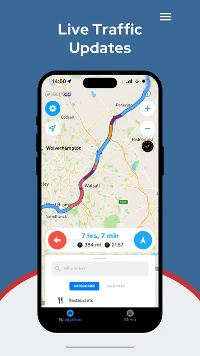 RouteLed Navigation Screenshots