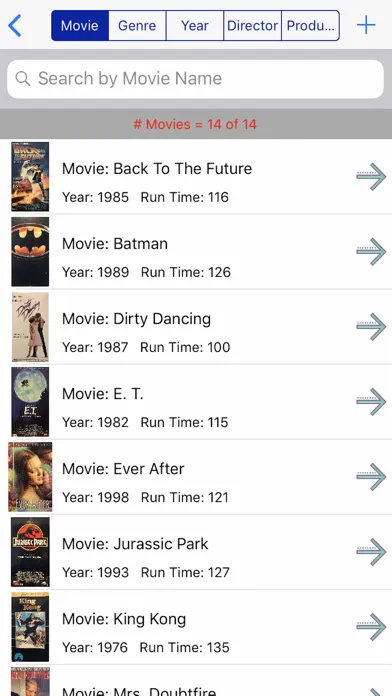 Zrzuty ekranu Movie Collector