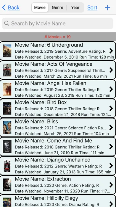 Movies I Have Watched سکرین شاٹس