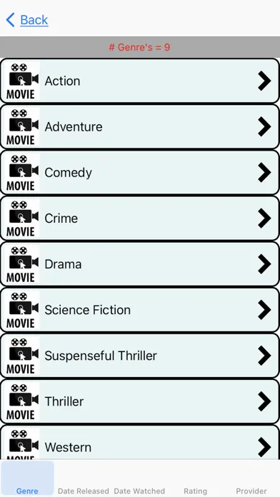 Movies I Have Watched سکرین شاٹس