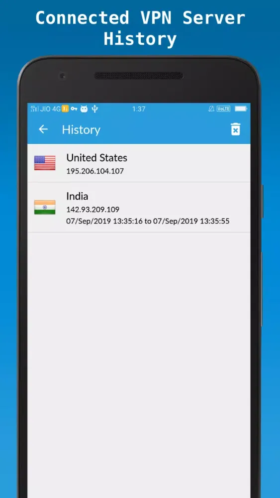 Capturas de tela do VPN Russia