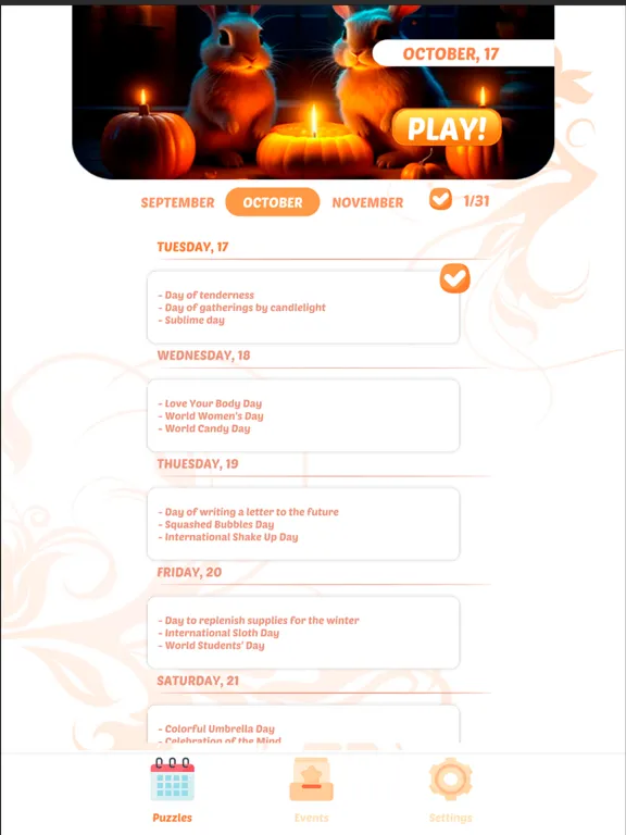 Holidays Puzzle Autumn Edition iPad  स्क्रीनशॉट