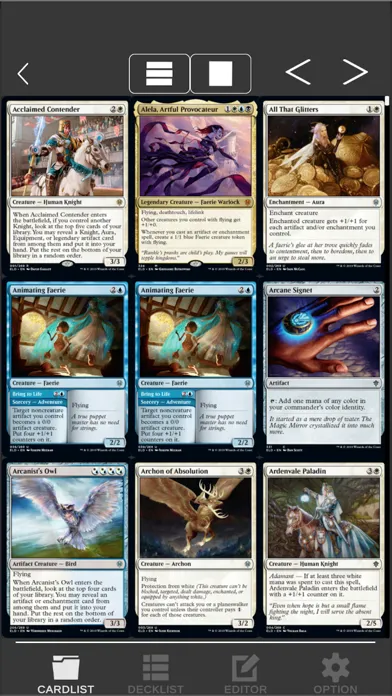 Tangkapan skrin MTG Builder