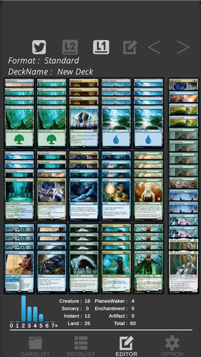 Tangkapan skrin MTG Builder