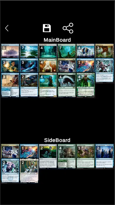 Tangkapan skrin MTG Builder