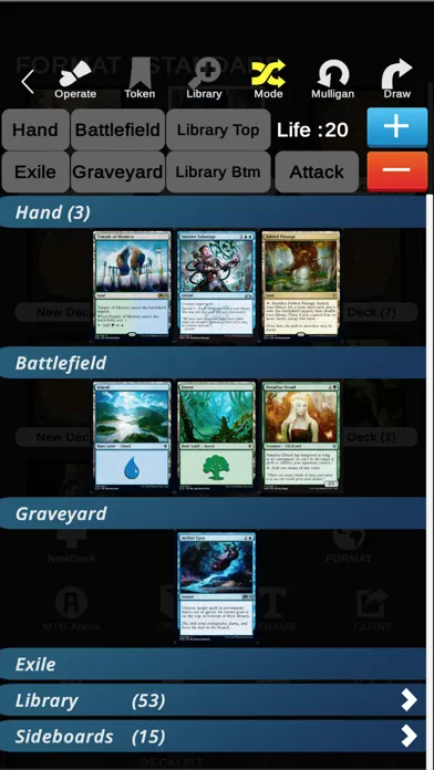 Tangkapan skrin MTG Builder
