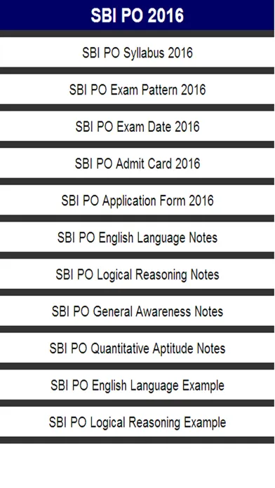 SBI PO EXAM 2016 - 17 Ekran Görüntüleri