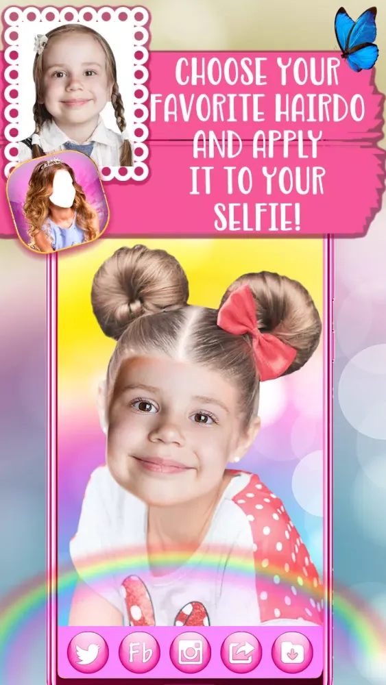 Cute Hairstyles for Girls – Hair Changer App Screenshots