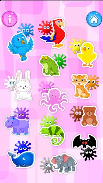 Animals and fun colors スクリーンショット