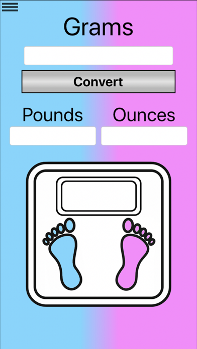 Tangkapan layar Baby Weight Converter