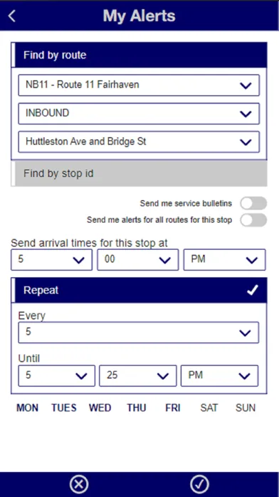 Tangkapan layar SRTA Bustracker