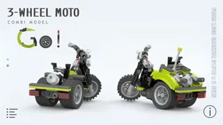 3-Wheel Moto for LEGO Creator 31018 x 2 Sets - Building Instructions سکرین شاٹس