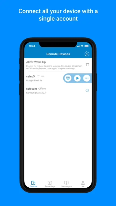 Captures d'écran de SafeCamApp