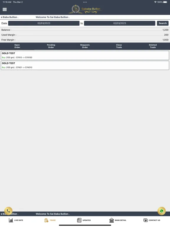 Saibaba Bullion iPad  स्क्रीनशॉट