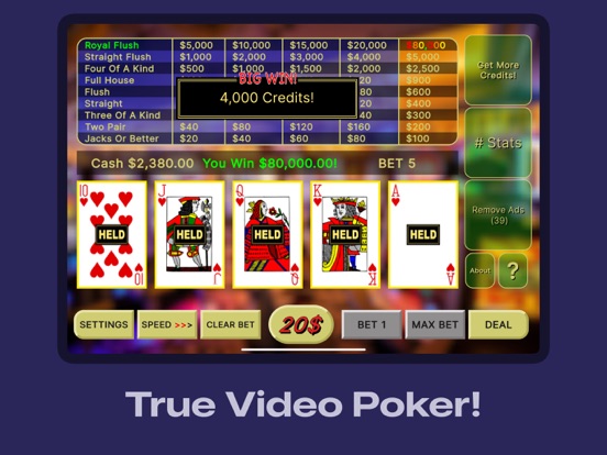 صور True Video Poker iPad 