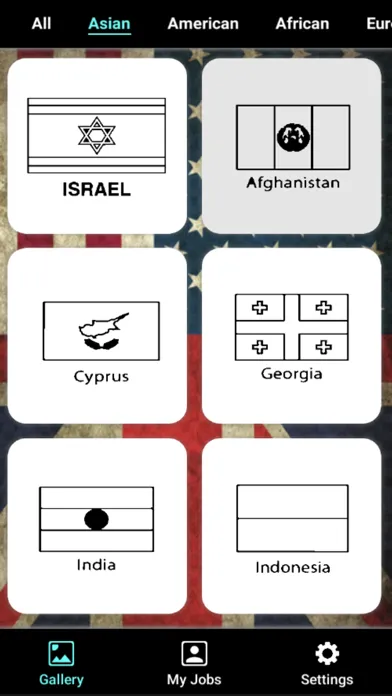 Tangkapan layar Flag Coloring Puzzle