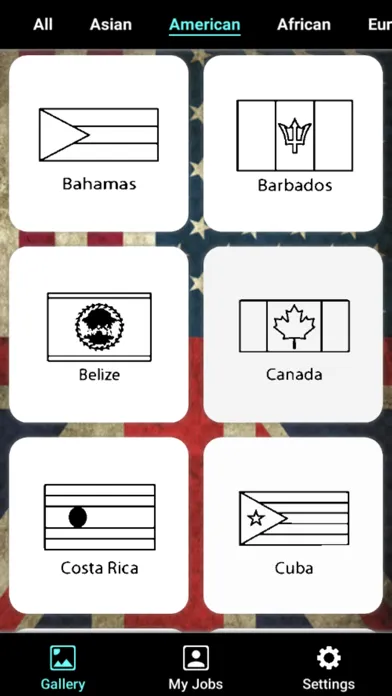 Tangkapan layar Flag Coloring Puzzle