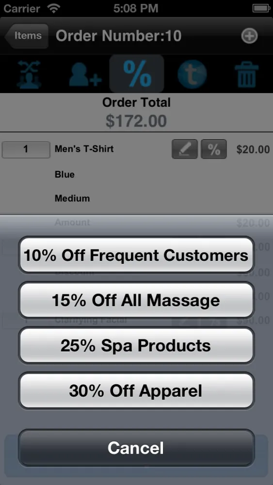 Tangkapan layar SalesVu POS for iPhone