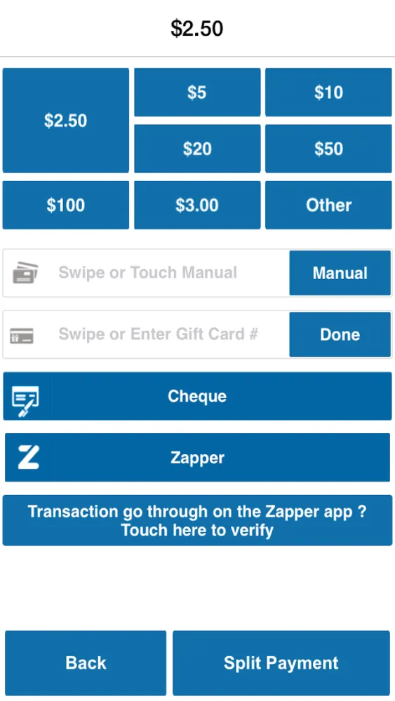 Tangkapan layar SalesVu POS for iPhone