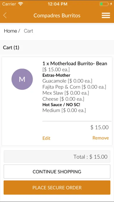 Compadres Burritos Take Out Screenshots