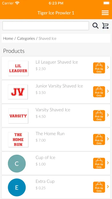 Скриншоты Tiger Ice Mobile Ordering