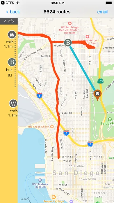 San Diego Public Transport स्क्रीनशॉट