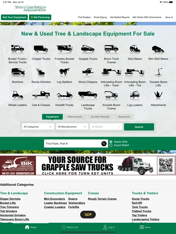 ภาพหน้าจอของ TreeTrader iPad 