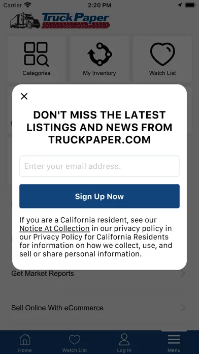 Zrzuty ekranu Truck Paper