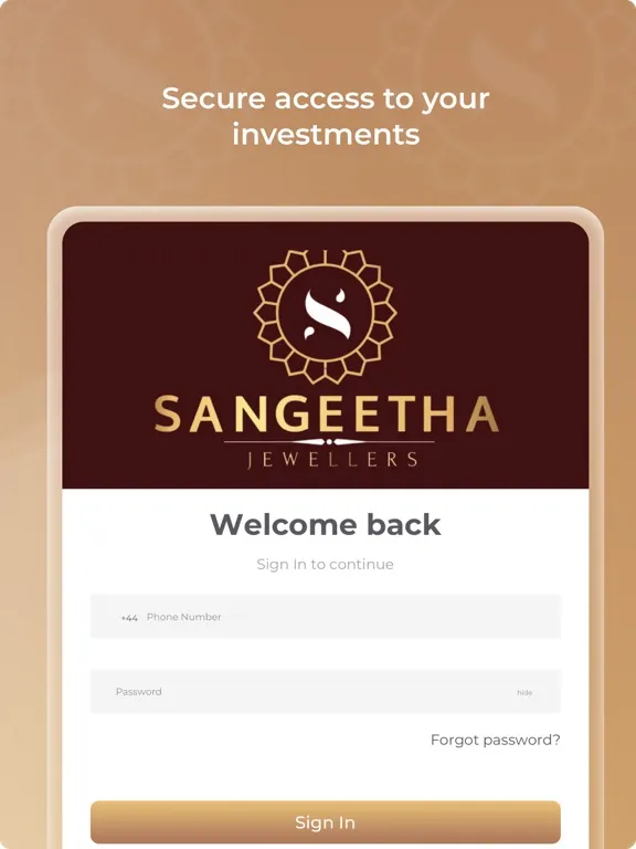 Ảnh chụp màn hình của Sangeetha Jewellers iPad 