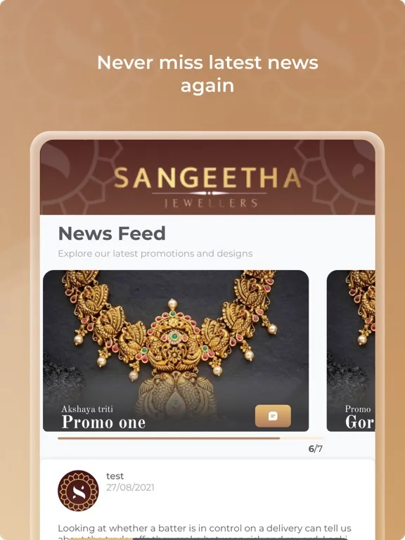 Ảnh chụp màn hình của Sangeetha Jewellers iPad 