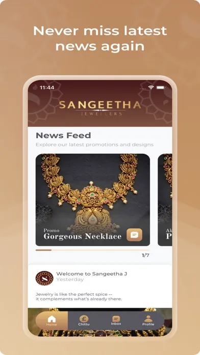 Ảnh chụp màn hình của Sangeetha Jewellers