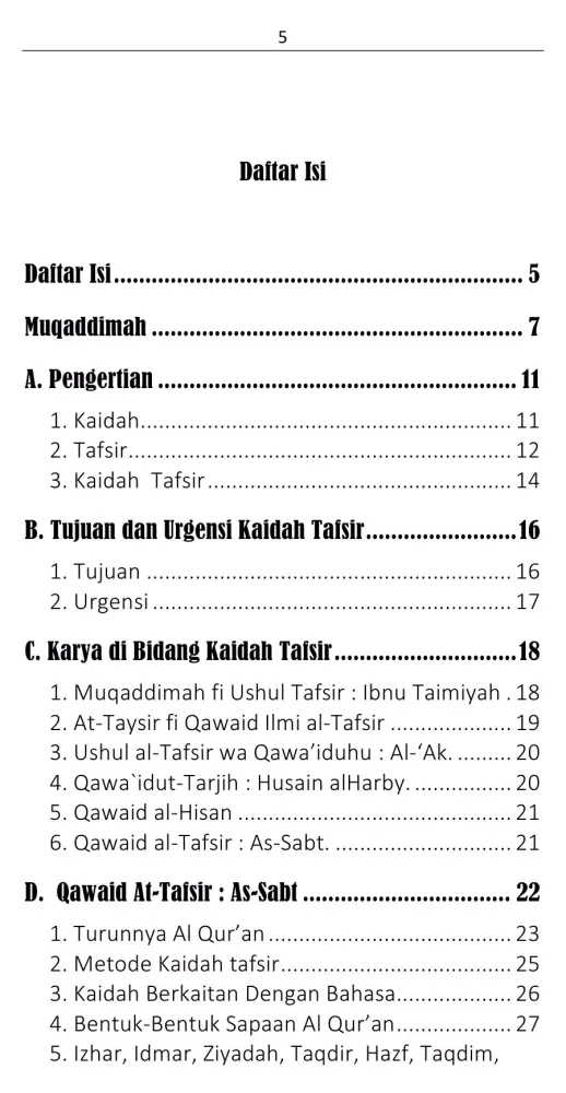 Screenshot di Kaidah Tafsir By Ahmad Sarwat